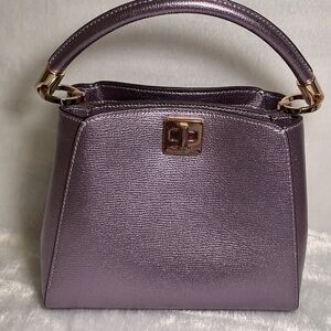 Kate Spade Phoebe Top Handle Leather Satchel In Metallic Lavender
